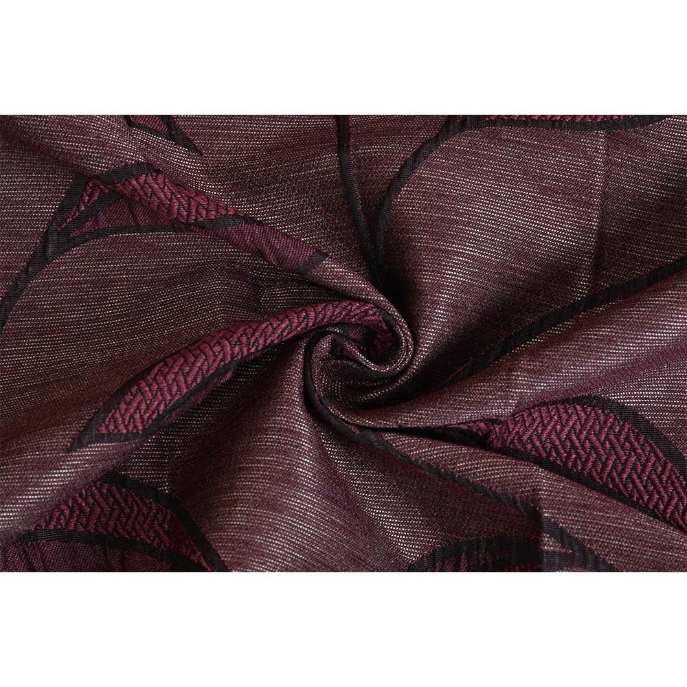 Curtain, (Presto) ICSST425_LD2, Wine colour solid Long Door curtain Set of 2, Curtain-EL16050-44X108 inches