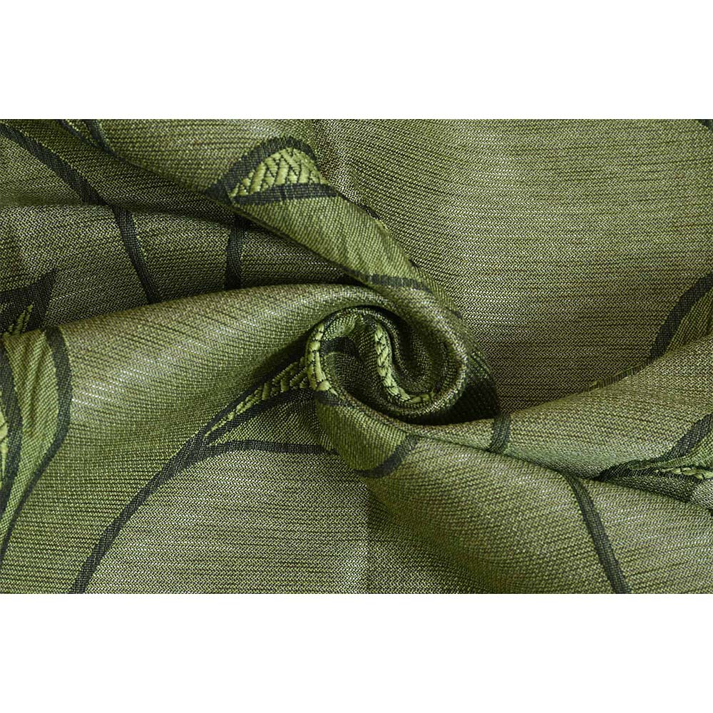 Curtain, (Presto) ICSST428_D2, Green colour solid Door curtain Set of 2, Curtain-EL16051-44X84 inches