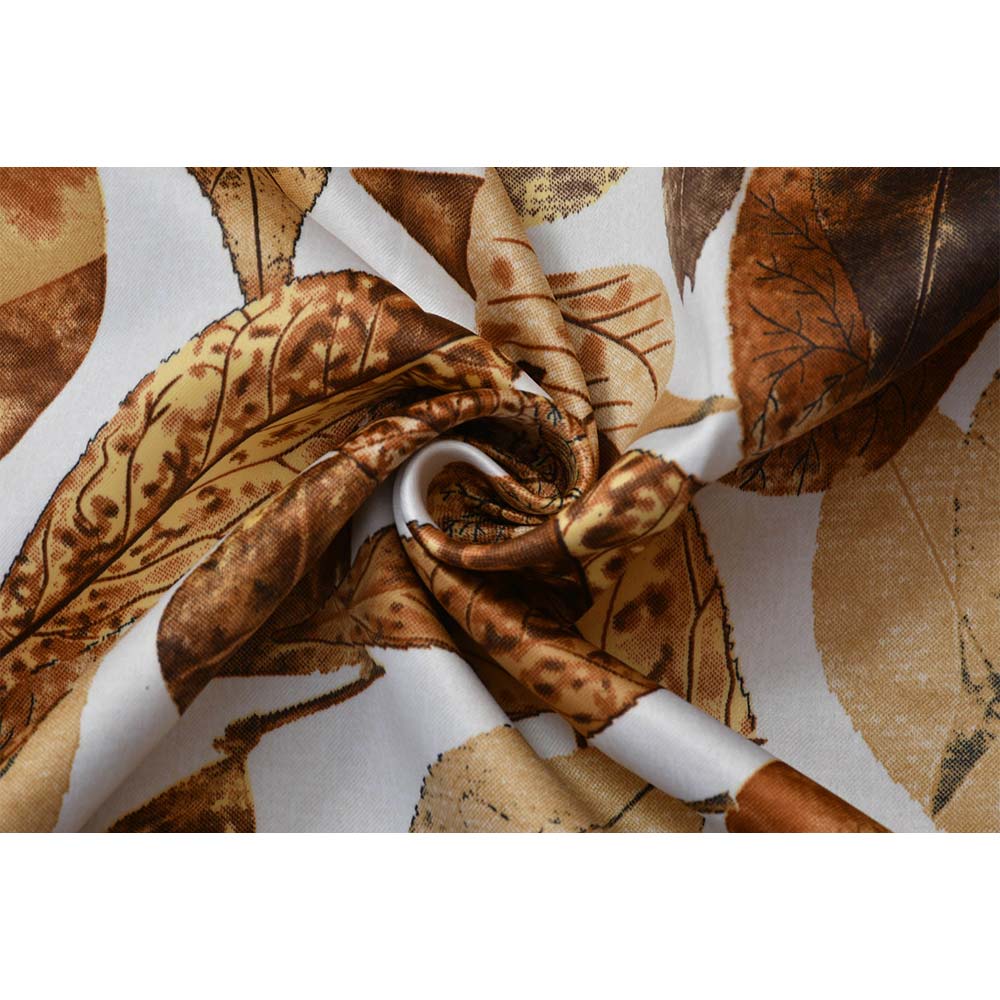 Curtain, (Presto) ICVOL1D2_W2, Brown, Beige colour solid Window curtain Set of 2, Curtain-EL16060-44X60 inches