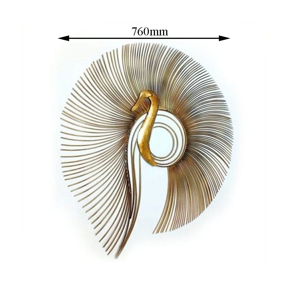 Wall Art, Wall Art for Home Decor, Wall Art in Golden, Wall Art in Peacock Shape, Wall Art - EL2061