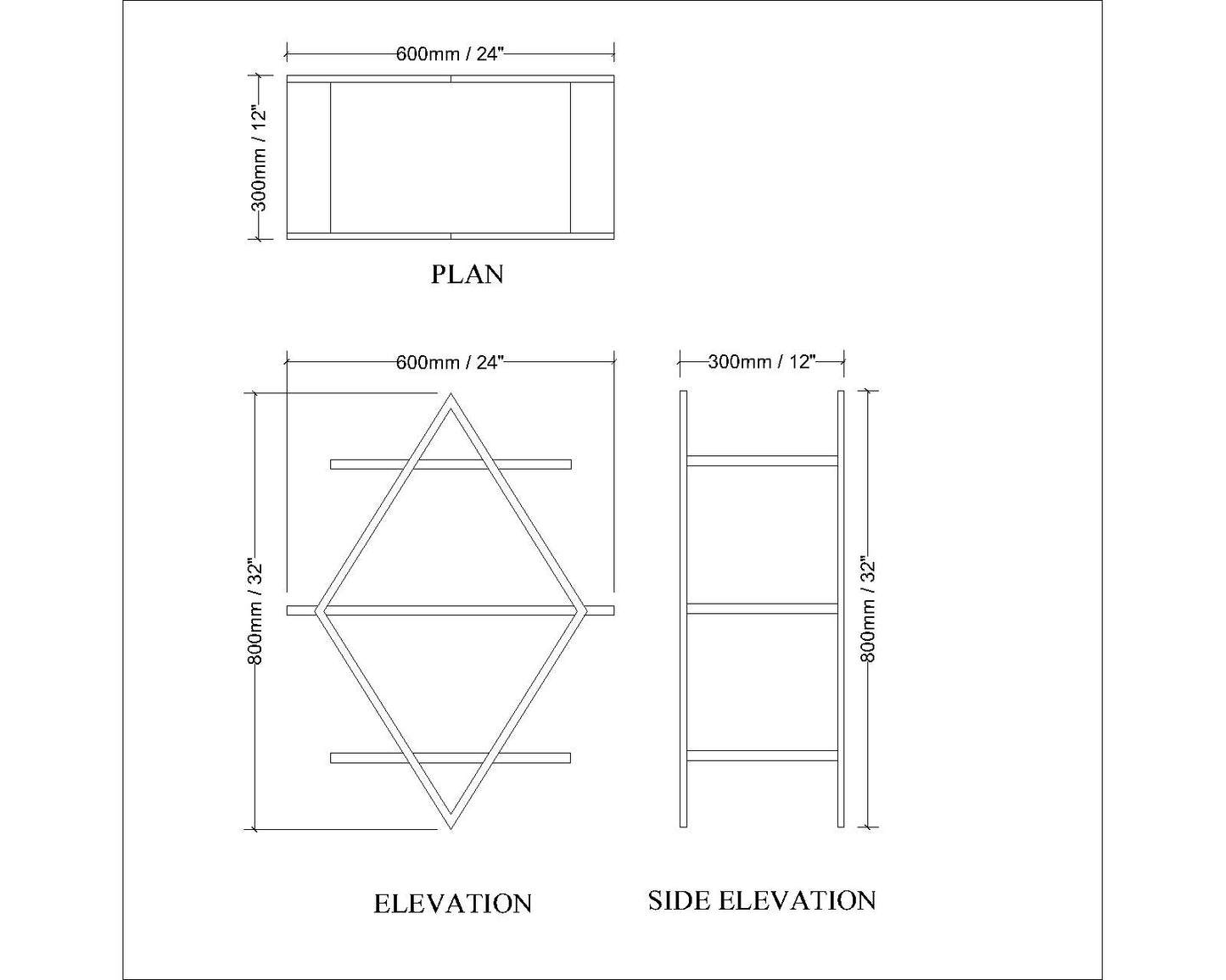 Wall Shelves, Wall Shelves in Black & Brown Color, Wall Shelves with Metal Frame, Wall Shelves - EL2073