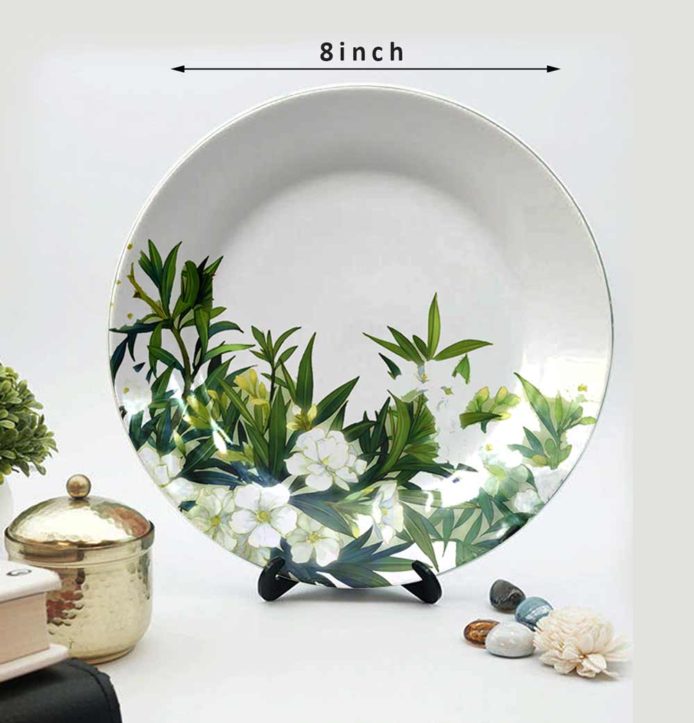 Traditional Art Decorative Ceramic Designer Plates with Stand for Home & Office, Wall Art - EL2154