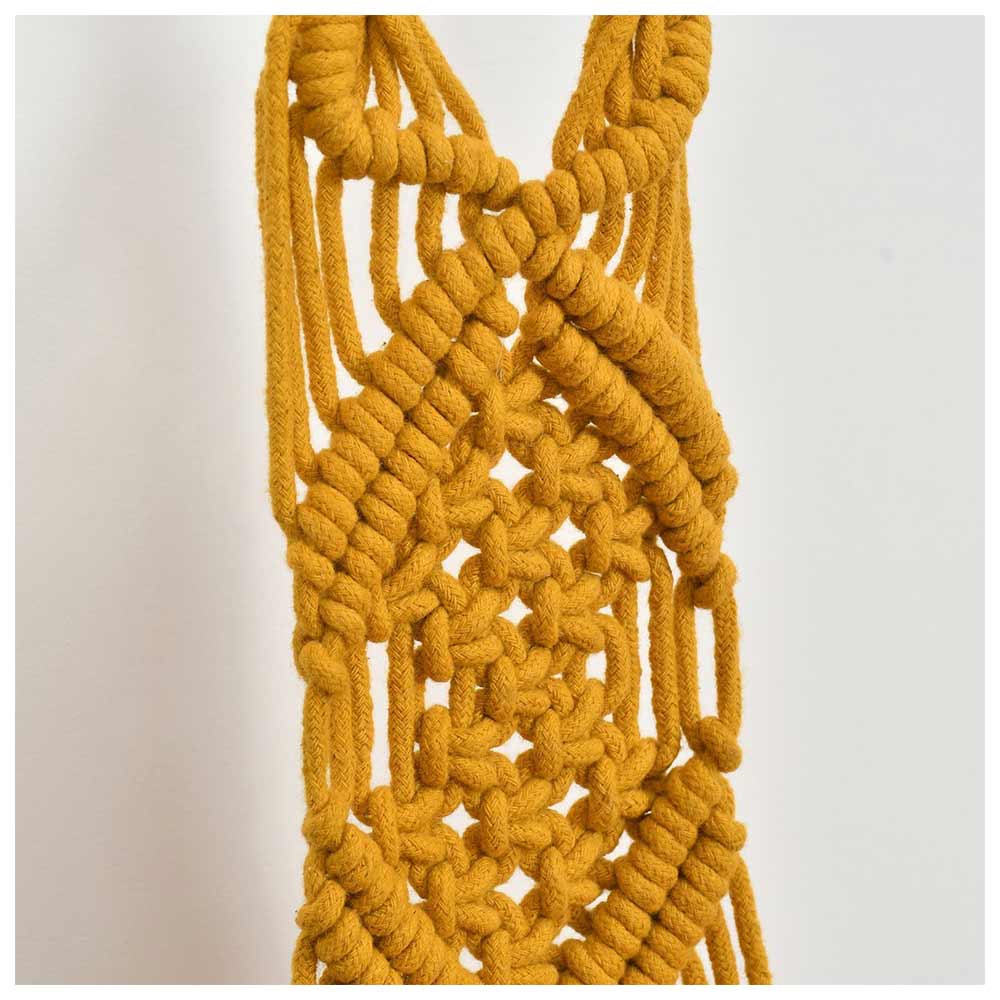 Hanging Plant (i73_3_1), Macrame Planter Pot Holder Hanging, Hanging Plant in Yellow Color Hanging Plant - EL2172