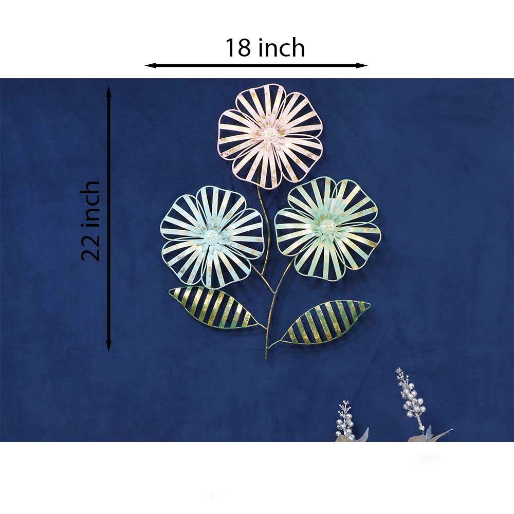 Wall Art, (DWP111065) Cocovey Homes, Flower Metal Orbs Wall Art, Wall Art - EL2263