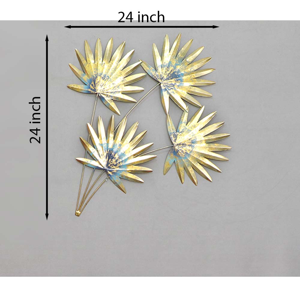 Wall Art, (DWP111066) Cocovey Homes, Metal Leaves Orbs Wall Art, Wall Art - EL2264