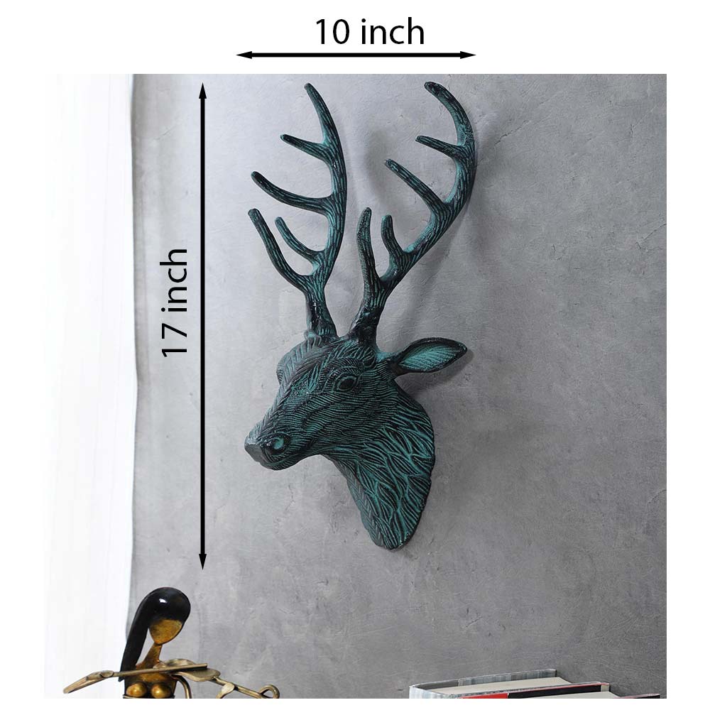 Wall Head, (HDM111022) Cocovey Homes, Antique Green Wall Head, Wall Art - EL2272