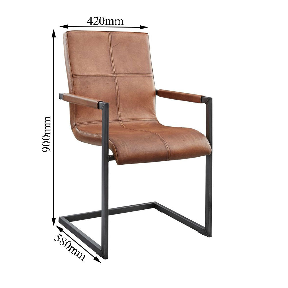 Chair, Black & Brown Chair, Chair with Metal Legs, Chair- EL6056