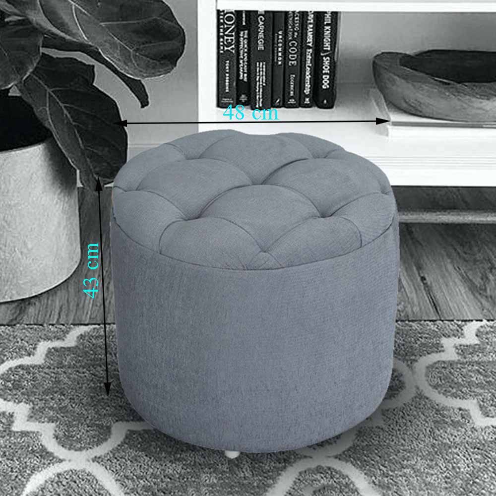 Ottoman, (FN1762427-S-PM29017) Mubelcasa, Polyester, Round, Ottoman - EL6131