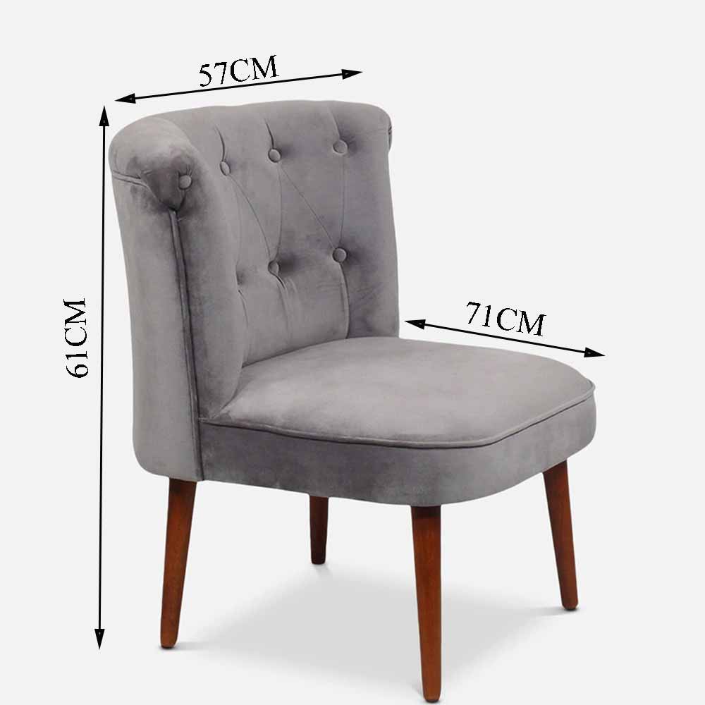 Chair, FN1953502-S-PM29017 (Mubelcasa), Grey Color Chair, Dining Chair, Living & Bedroom Area, Chair - EL6134