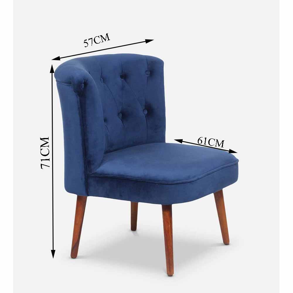 Chair, FN1953501-S-PM29017 (Mubelcasa), Dark Blue Color Chair, Dining Chair, Living & Bedroom Area, Chair - EL6136