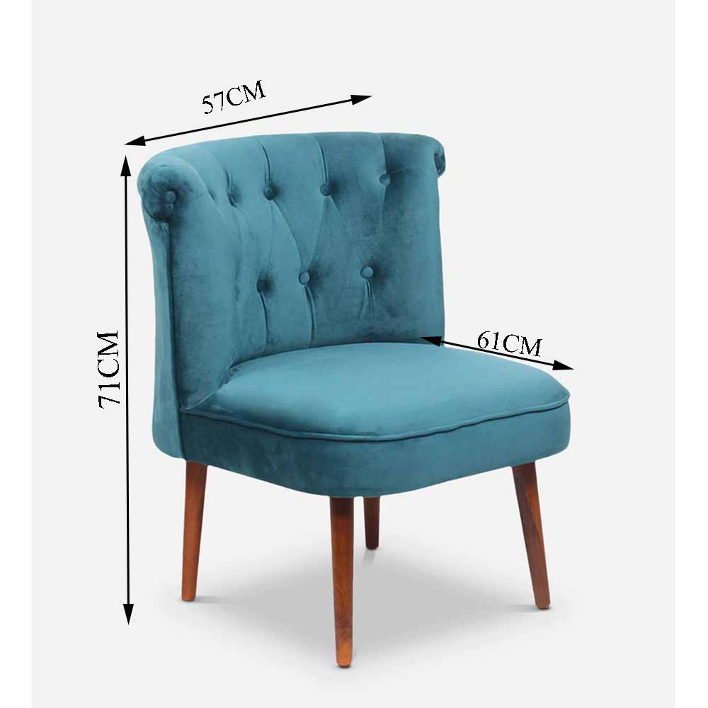 Chair, FN1953499-S-PM29017 (Mubelcasa), Sea Blue Color Chair, Dining Chair, Living & Bedroom Area, Chair - EL6138