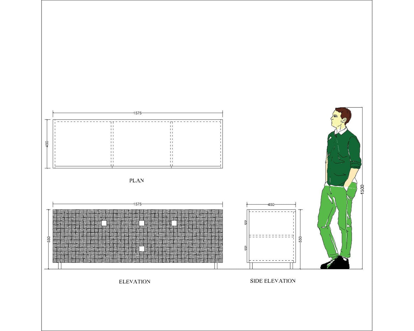 Entertainment Unit, Solid Wood Entertainment Unit, Dark Wood Color Entertainment unit , Entertainment unit with Drawer, Entertainment unit with Shutter, Entertainment unit- EL- 10031