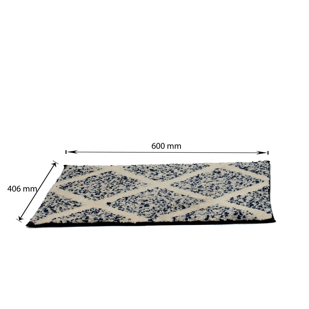 Rug, White & Blue Rug, Rectangular Rug, Rug - EL - 15013