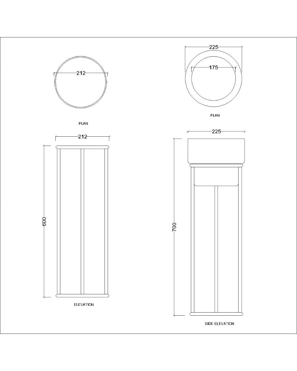 Metal Vase, Golden & Black Metal Vase , Vase - EL- 15005