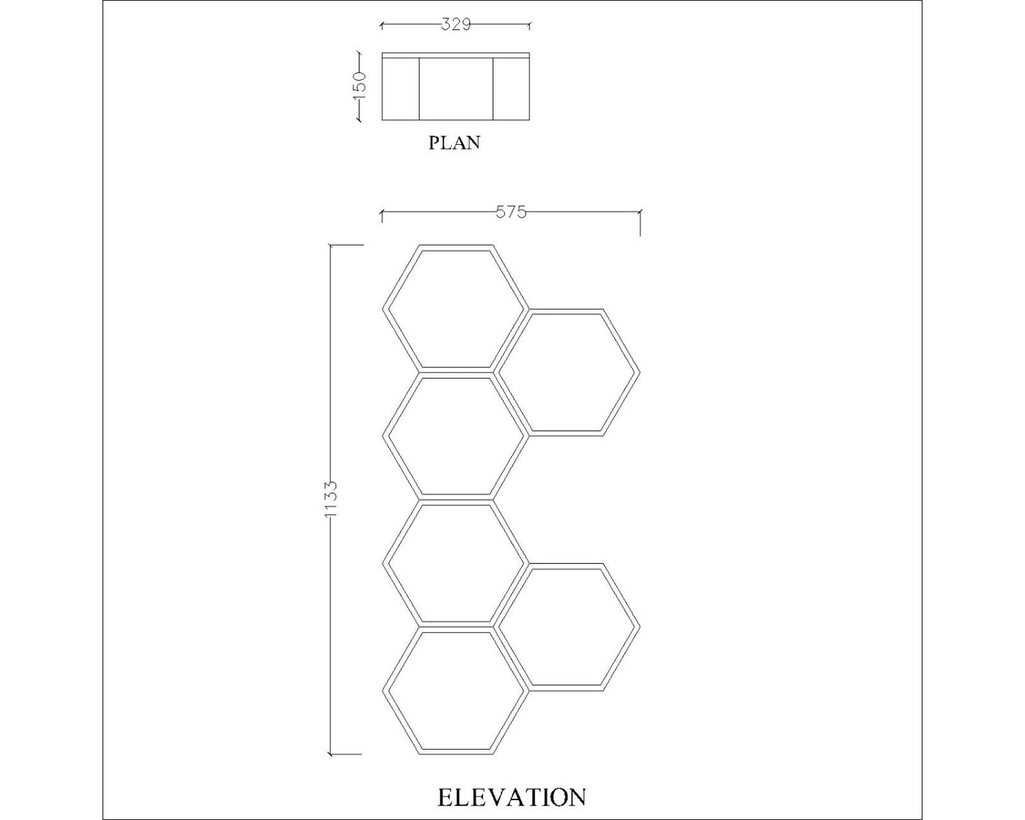 Wooden Toy unit , Toy unit with open shelves, Hexagonal shaped Laminated toy unit ,Wall hung Kids toy unit - EL2005