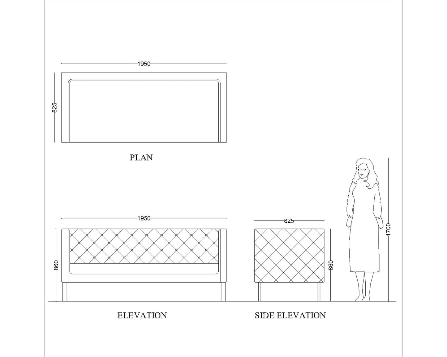 3 Seater Rectangular sofa with upholstery fabric ,Sofa in teal blue upholstery fabric with Ms legs , Sofa-EL-3001