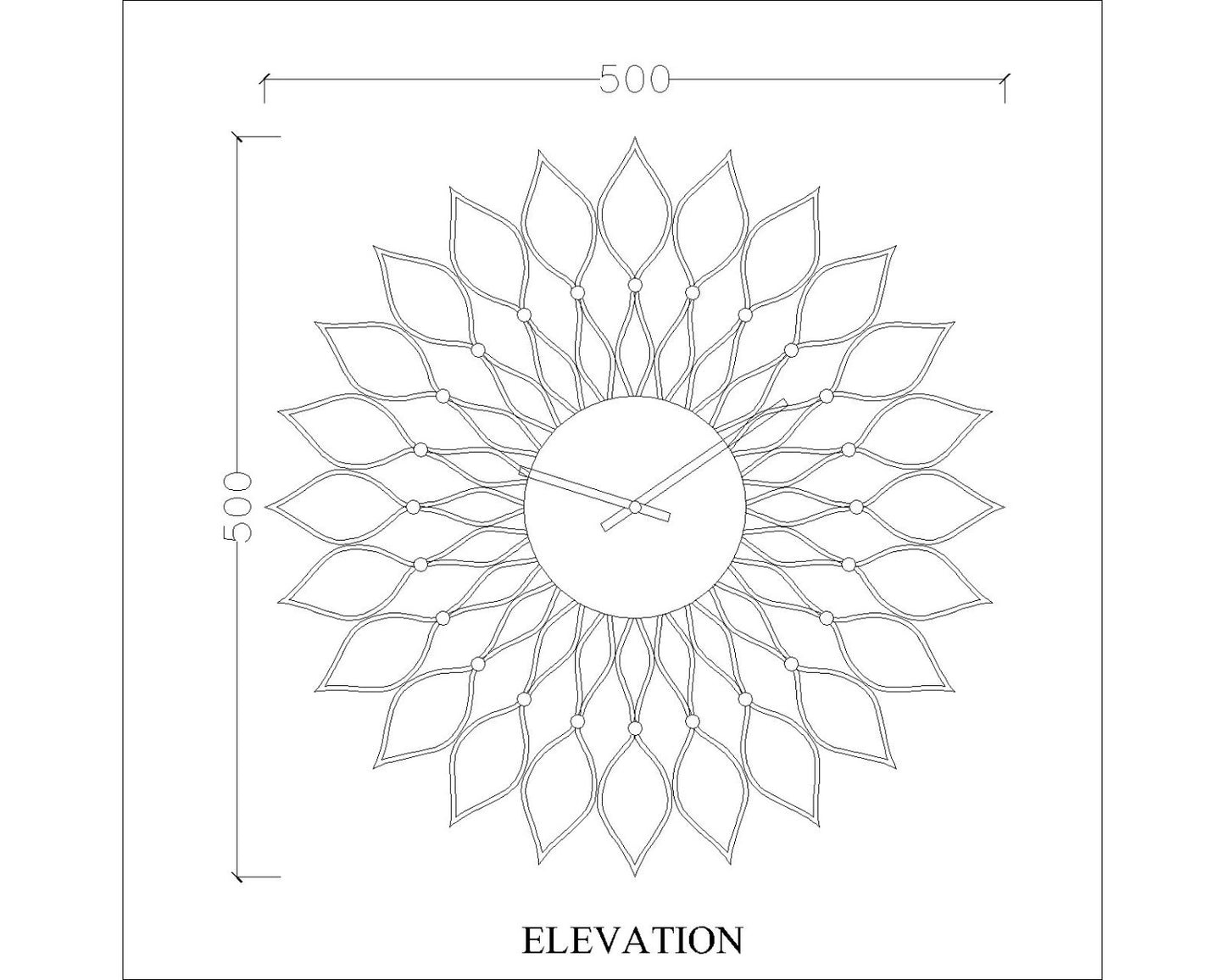 Clock in wood, clock for living/waiting/office area , modern clock in Yellow & Black ,Designer clock ,Clock - EL484