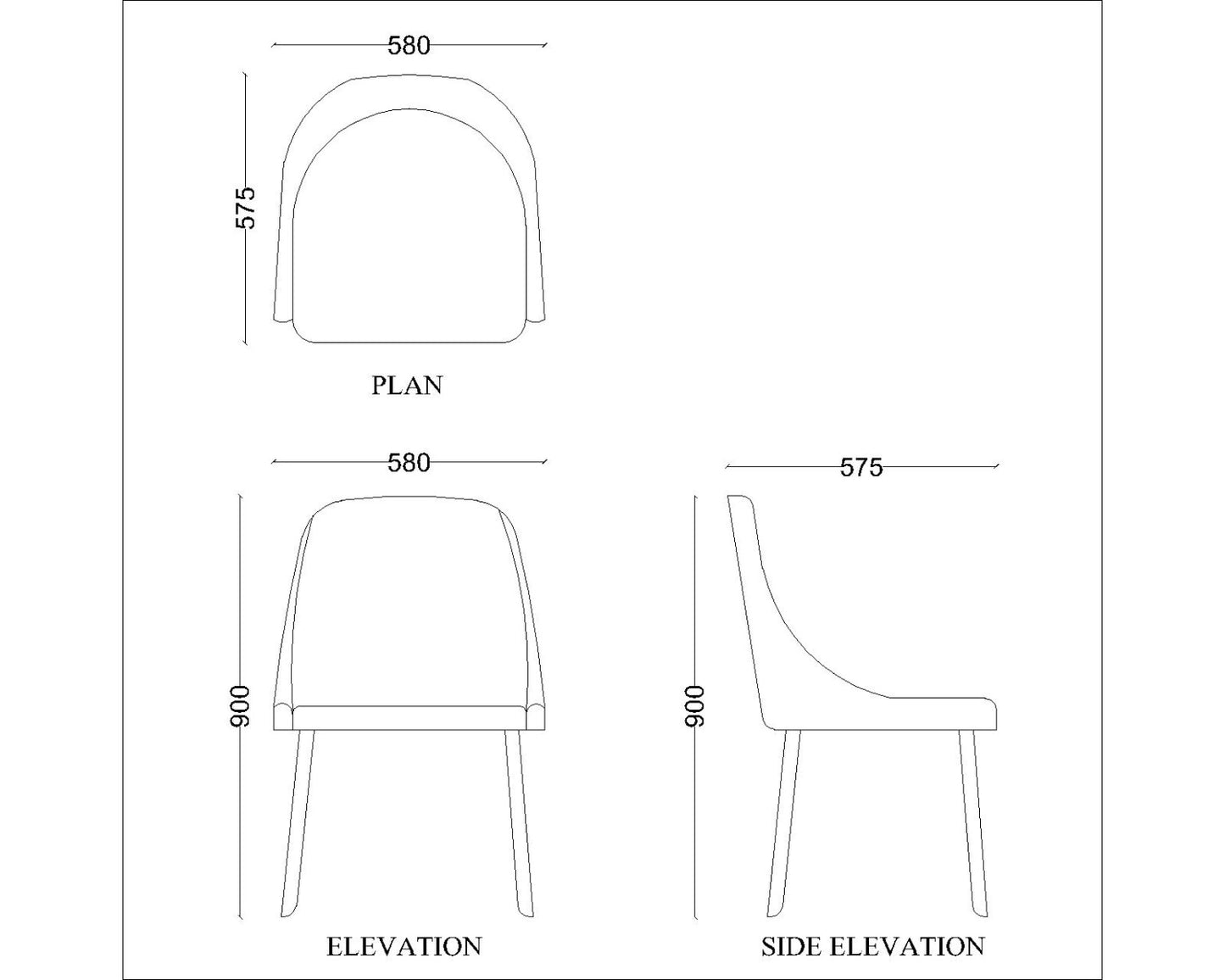 Chair, Blue & Brown Color Chair,Chair for Living & Dining Area, Chair- EL - 585