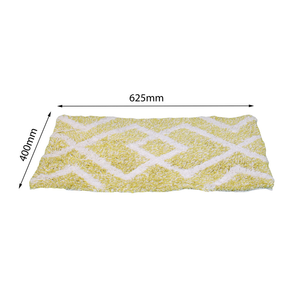 Bath Linen, Yellow & White Bath Linen, Rectangular Bath Linen, Bath Linen - IM - 15038