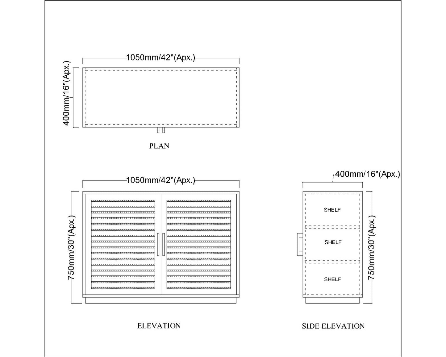Blue Wooden Shoe Cabinet with Dual Shutter Doors – IM-10067