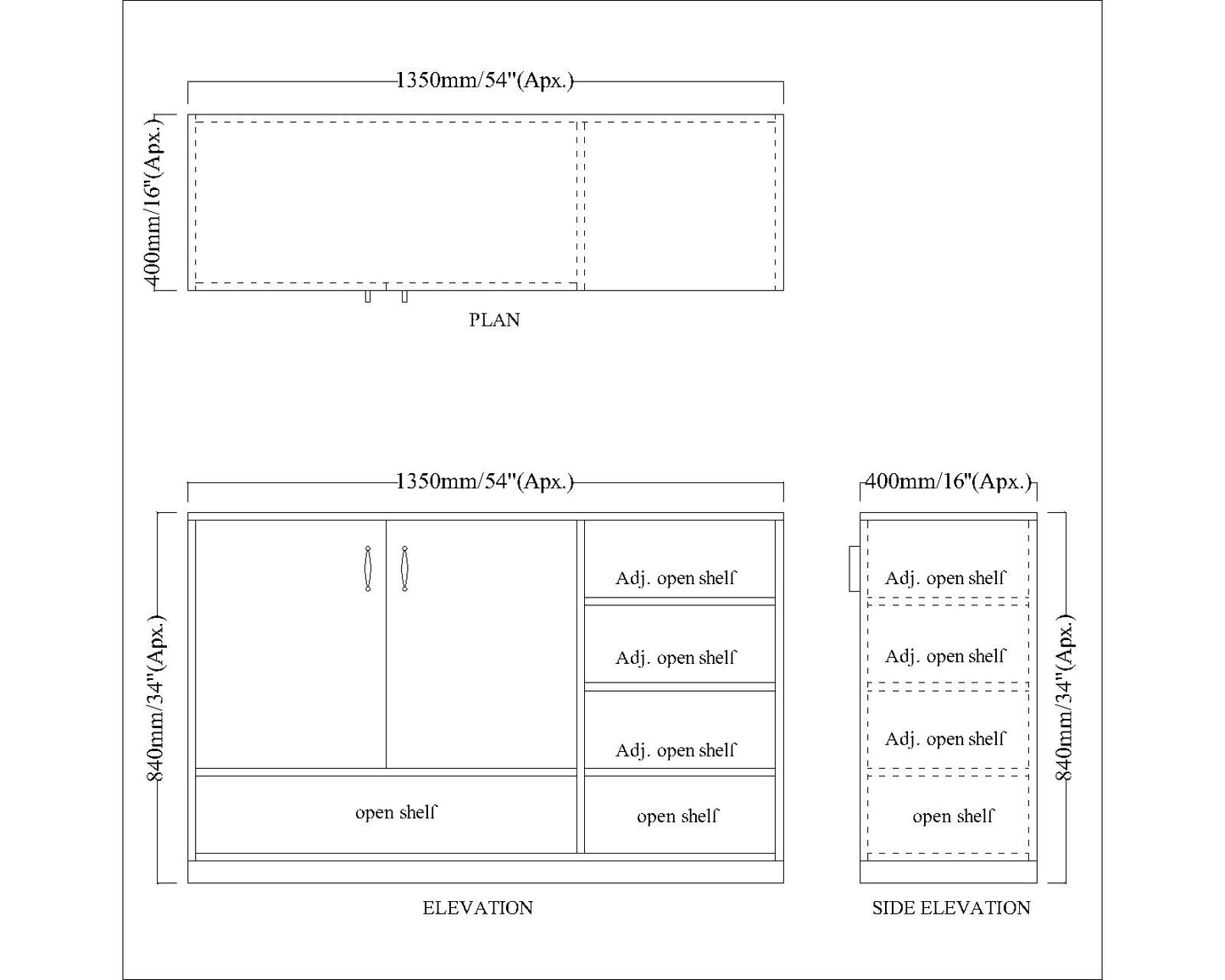 Natural Oak & Black Shoe Cabinet with Dual Doors and Multiple Open Shelves – IM-10078