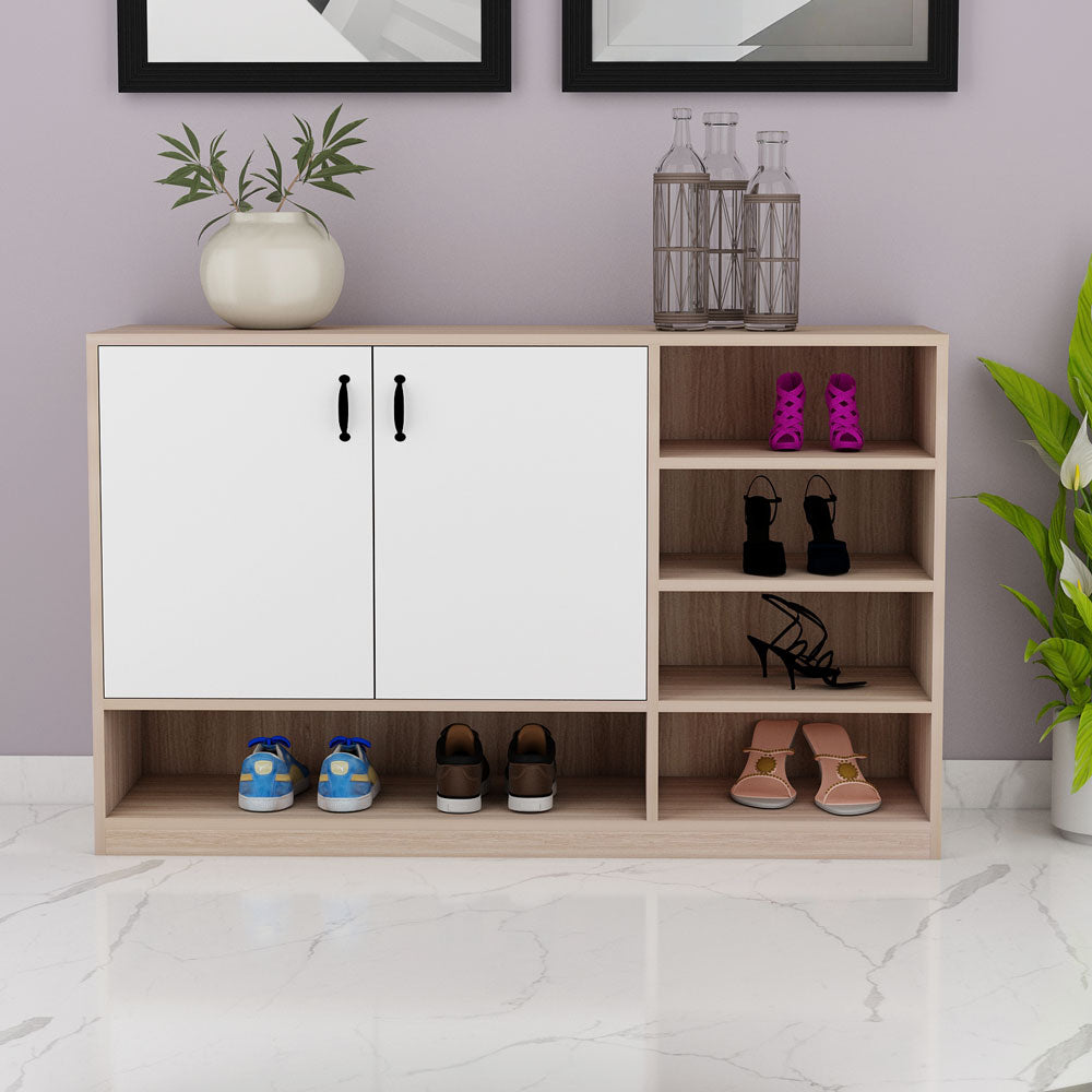 Cabinet With Shoe Stand Pepperfry Natural Oak White Shoe Cabinet