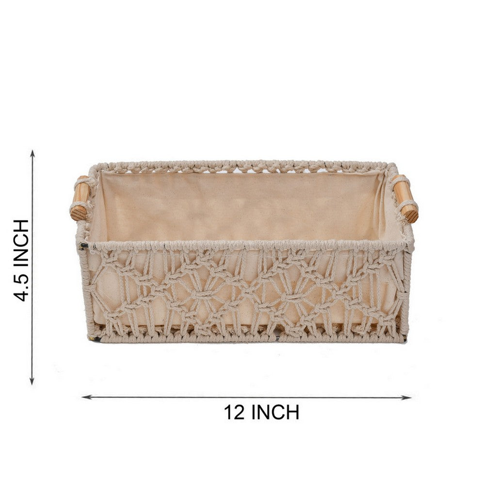 Storage Basket , (i120_1_1), Storage Basket With Off-White Color, Storage Basket - IM11019