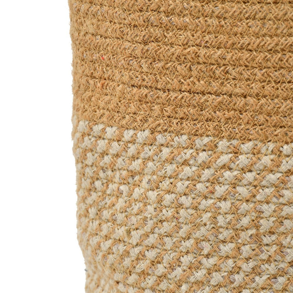 Storage Basket , (i117_12_1), Storage Basket With Beige & White Color, Storage Basket - IM11021
