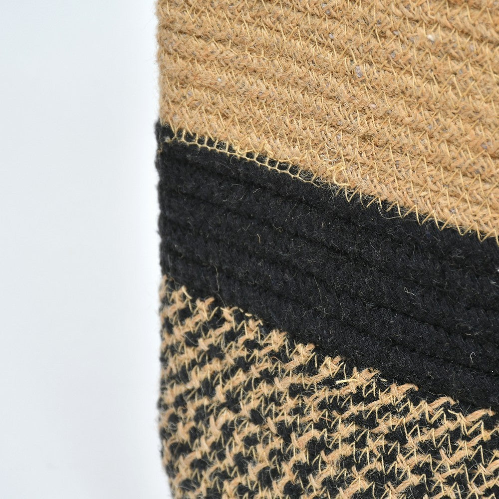 Storage Basket , (i87_12_1), Storage Basket With Beige & Black Color, Storage Basket - IM11043