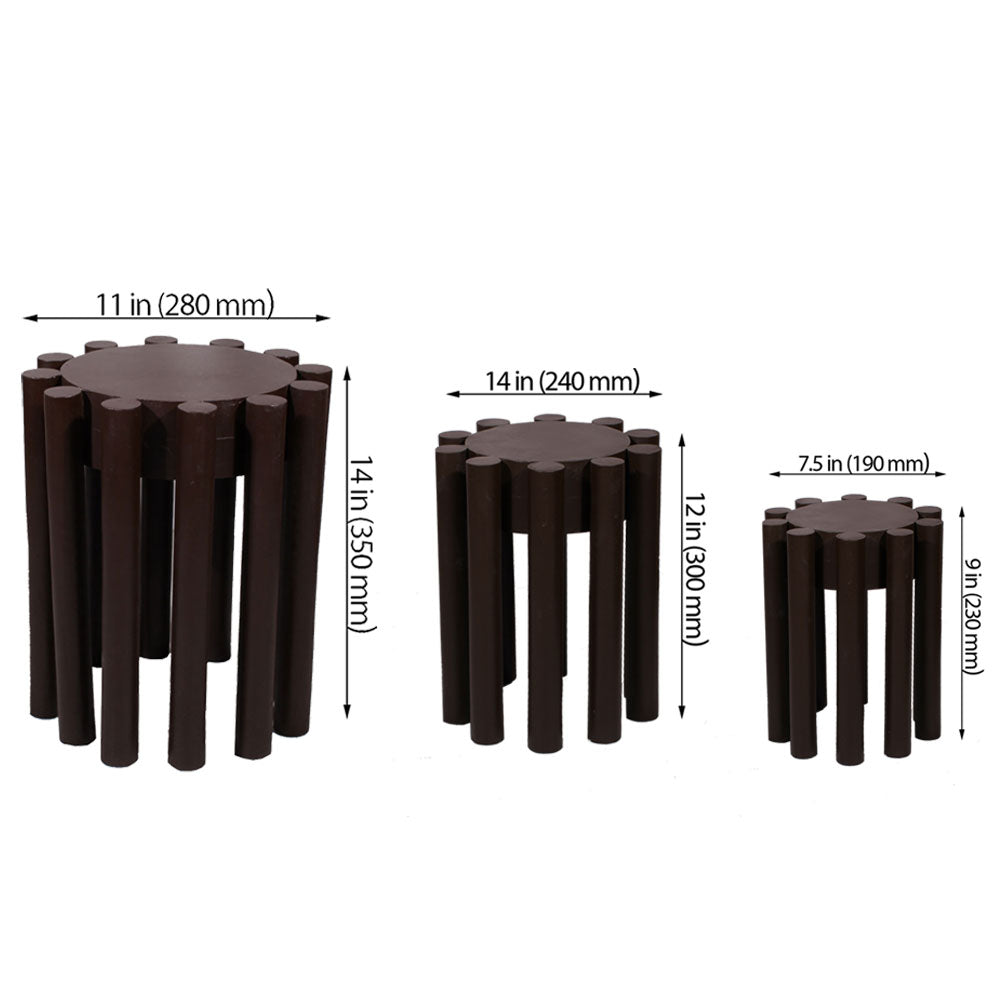 Nesting Table, Nesting Table in Brown Color, Nesting Table in Wood, Nesting Table for Home, Nesting Table - IM12102