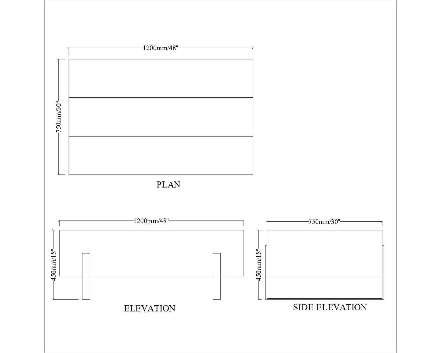 Coffee Table, Coffee Table in Dark Brown Color, Coffee Table with MS Leg in Black finish, Coffee Table - IM12140