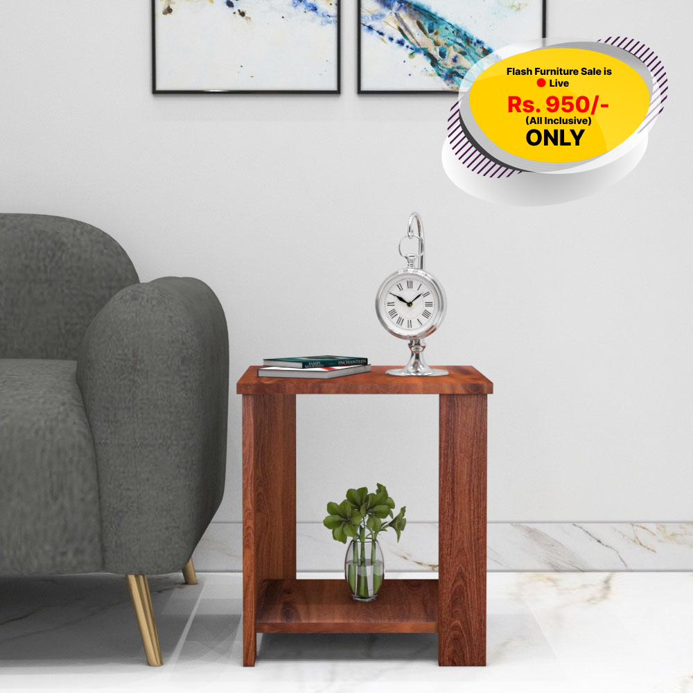 End Table, Side Table, Wooden End Table, End Table with Open Shelf, End Table - IM12178