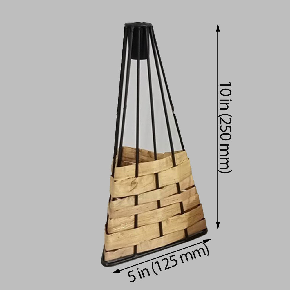 Table Lamp, Table Lamp with Black Color, Table Lamp in Metal & Cane, Table Lamp for Home, Table Lamp - IM14013