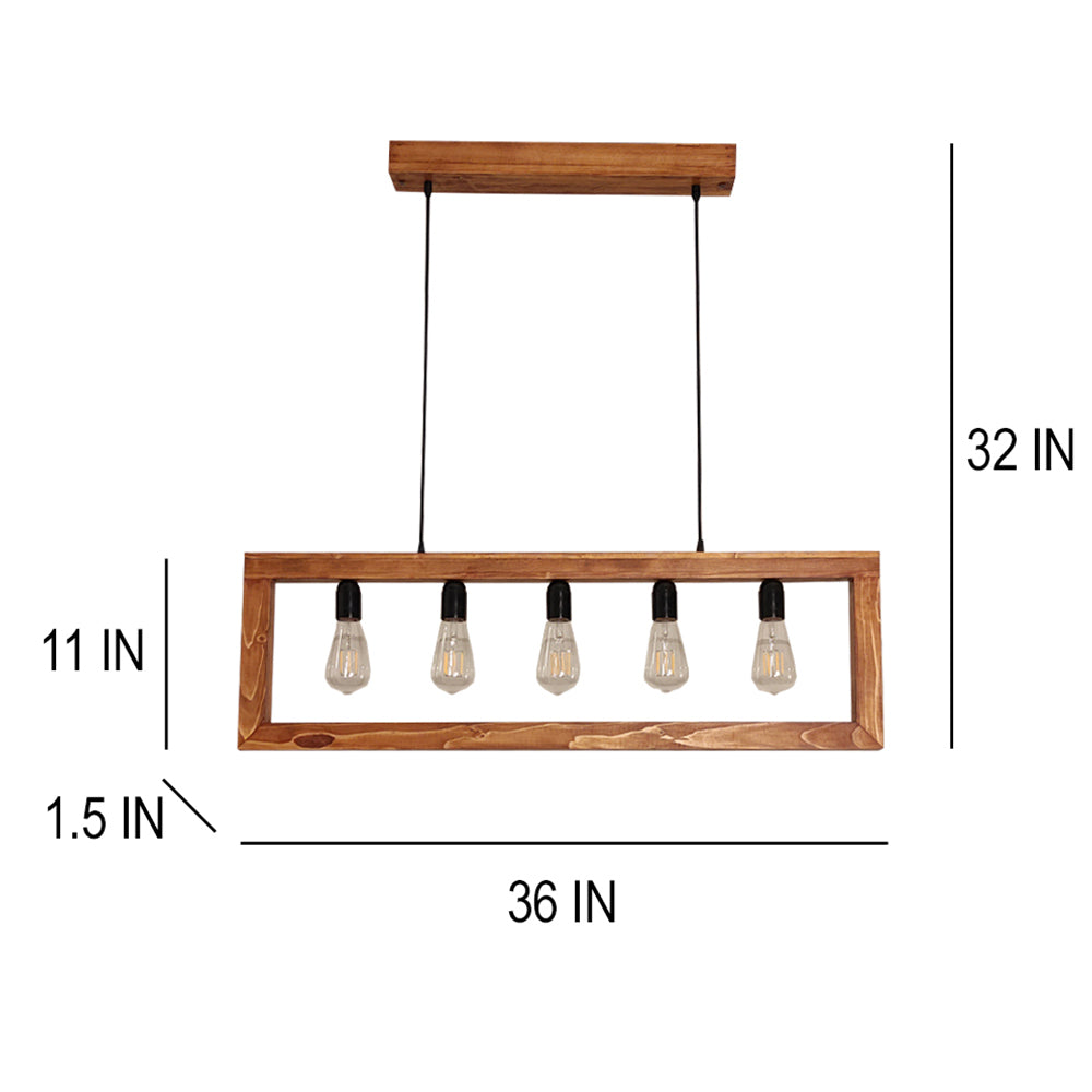 Hanging Light, Hanging Light with Brown Color, Hanging Light in Wood, Hanging Light for Living & Dining Area, Hanging Light - IM14032