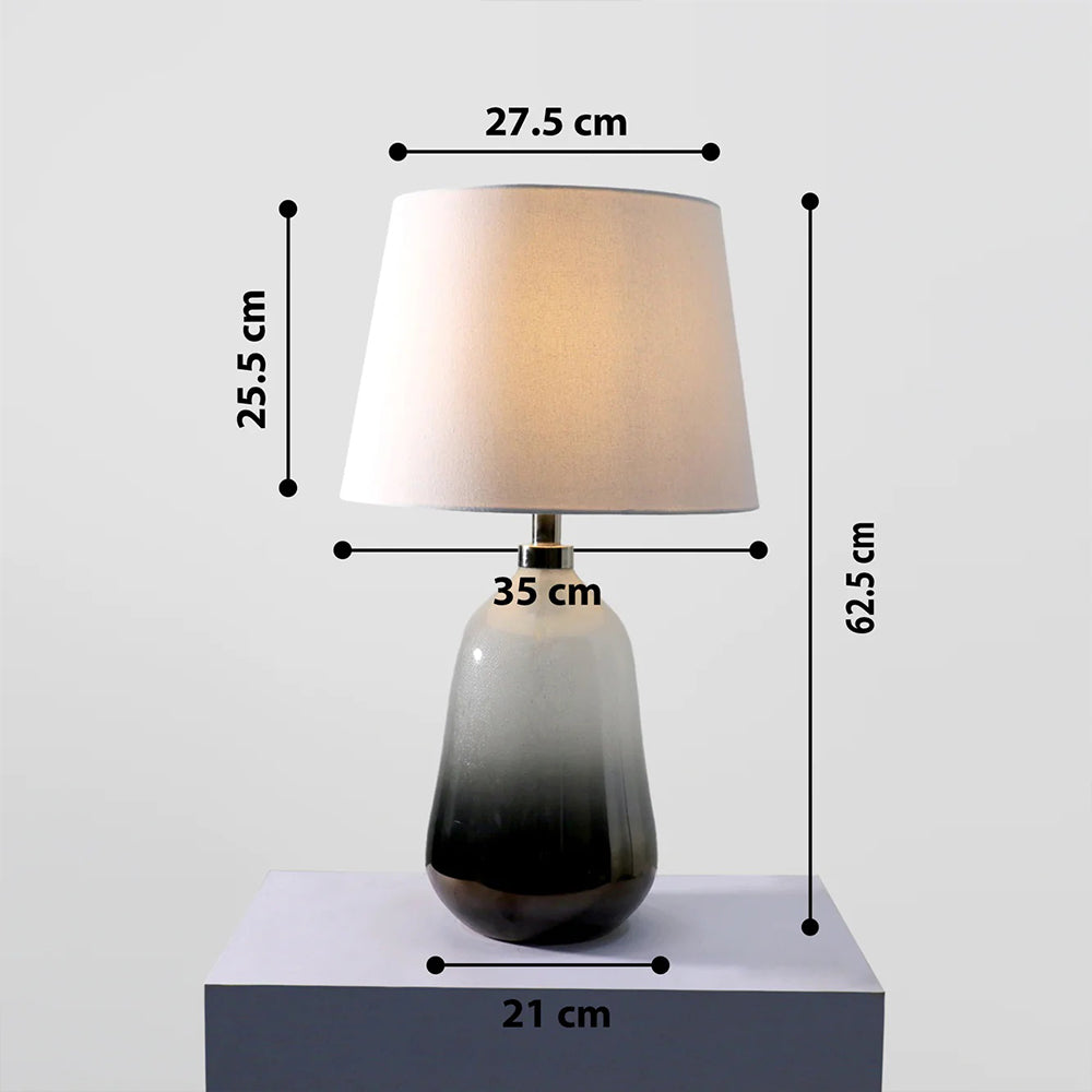 Table Lamp, Walze Dark (Home Blitz), Nightstand Lamp, White & Black Color Table Light, Table Lamp - IM14211