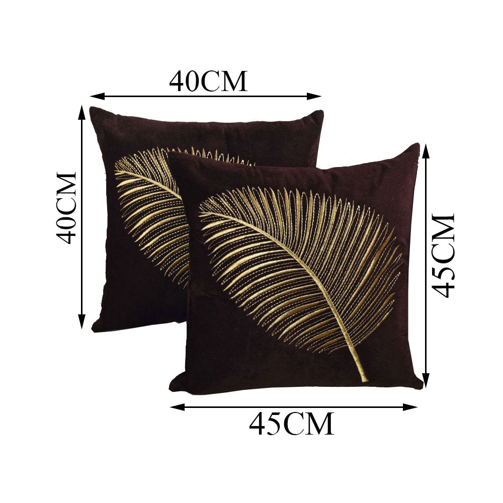 Cushion Cover, Pack of 2 Cushion Cover, Cushion Cover 16*16in & 18*18in, Cushion Cover in Brown Color, Cushion Cover for Car, Desginer Cushion, Cushion Cover for Sofa, Cushion Cover for Chair, Cushion Cover - IM15153