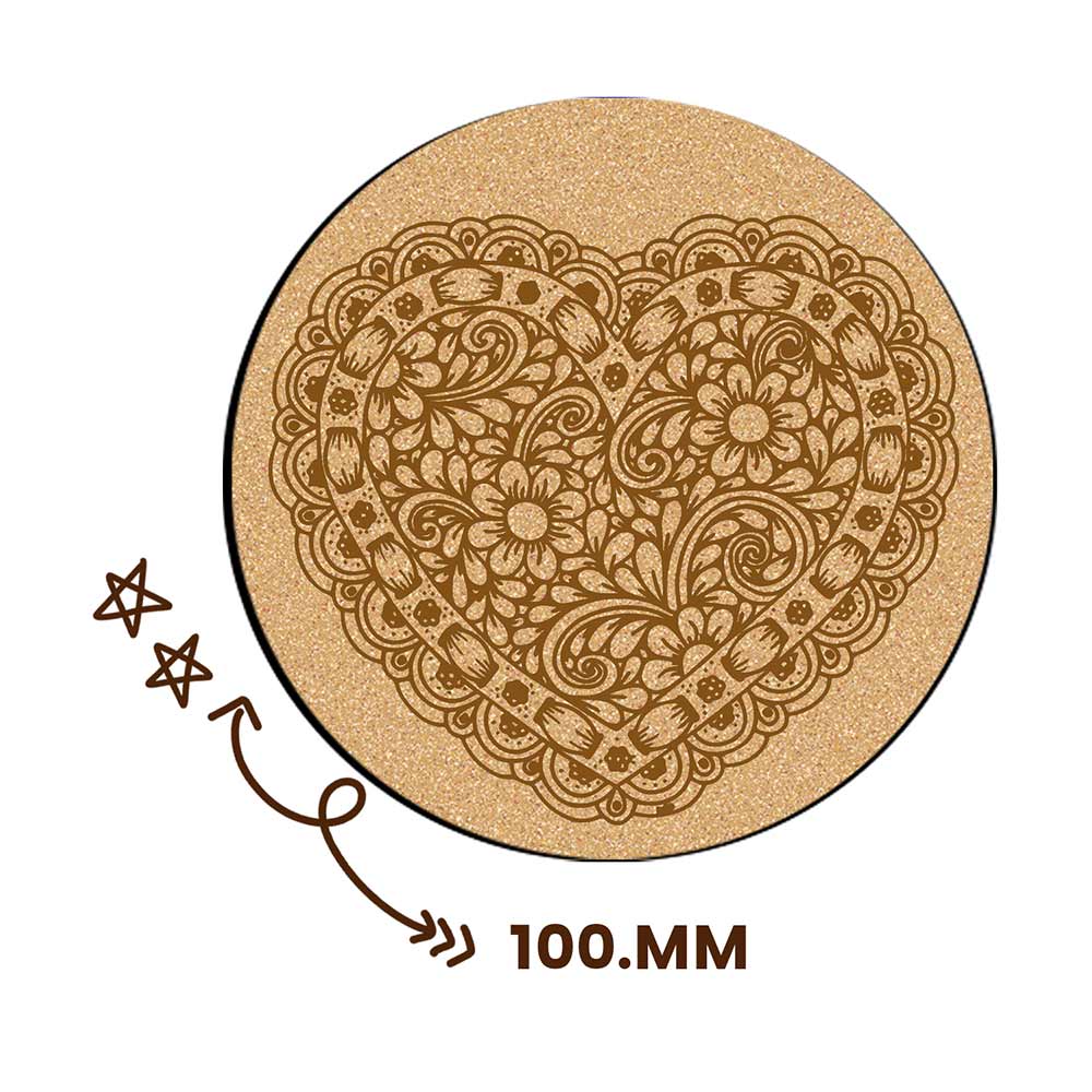 DIY Traditional and Floral Art MDF Wooden Coasters with Brush and Colors, Mandala Coasters, DIY Coastesr, Beige Color Coasters, Set OF 4 Coasters, Coasters & Plates - IM15173