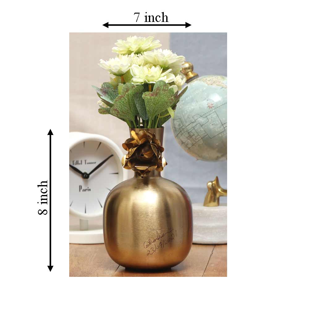 Vase, HFP111031(Cocovey Homes), Golden Delightful flower vase, Vase - IM15877