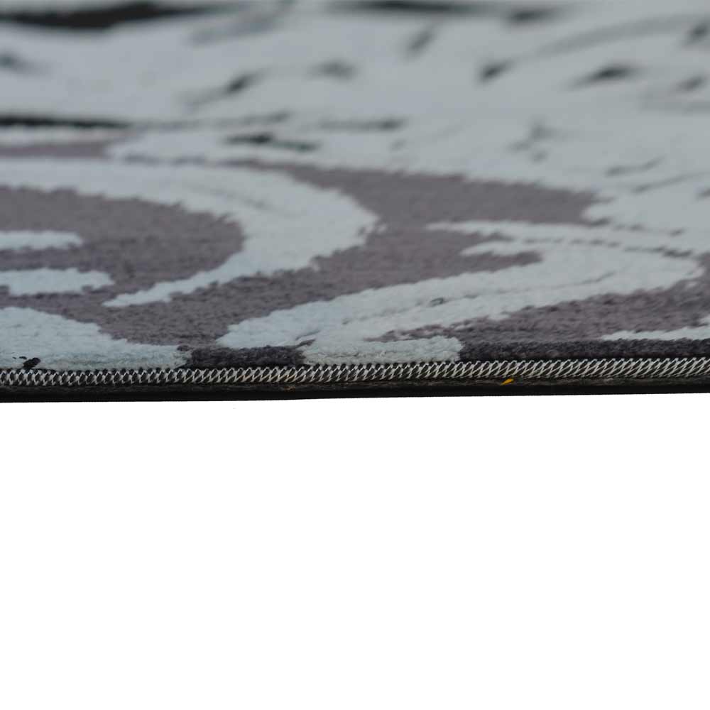 Rugs, (Presto) ICKC75C3X5, Black & Grey colour Abstract Polyester Carpet-IM15900-36X60 inches
