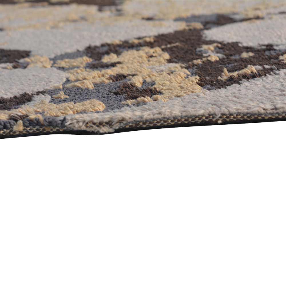 Rugs, (Presto) ICKC92C4X6, Brown, Black & Beige Abstract Polyester Carpet-IM15904-48X72 inches