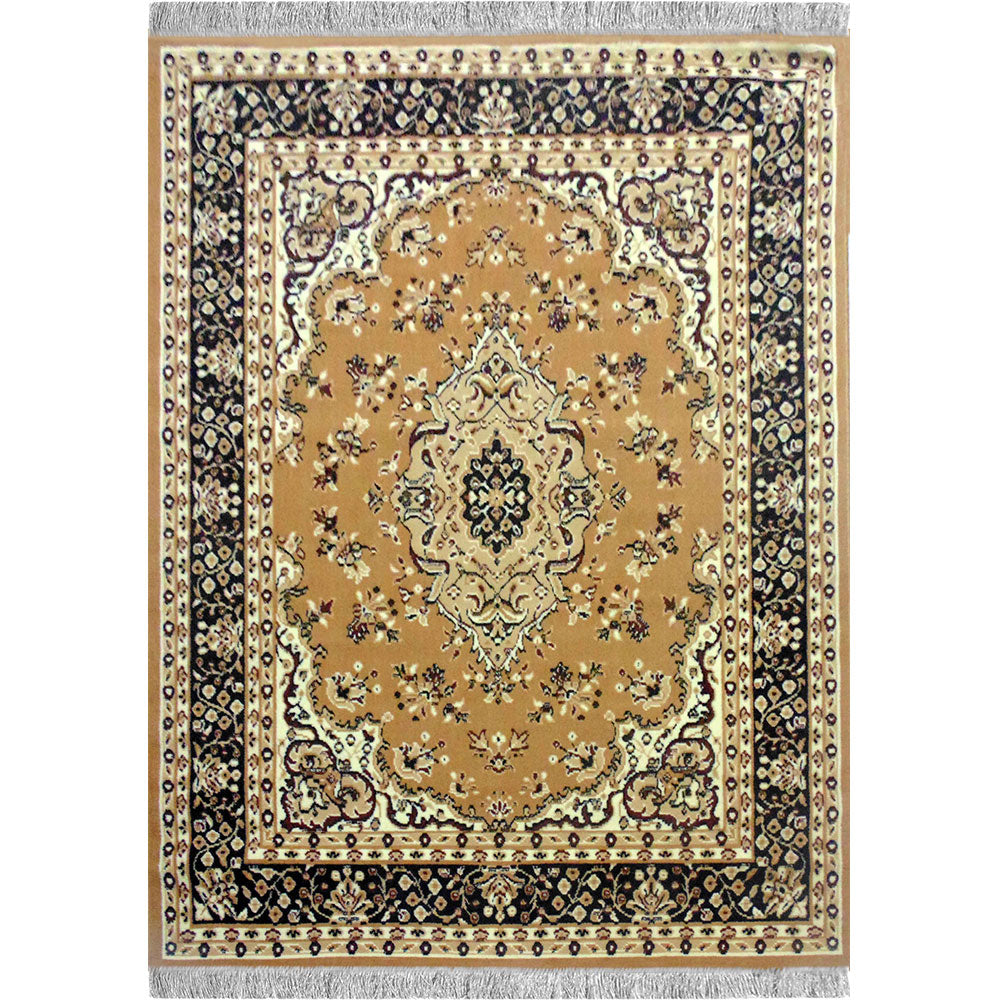 Rugs, (Presto) ICLMH602GOLDC5X7, Gold Color Traditional Carpet-IM15916-60X80 inches