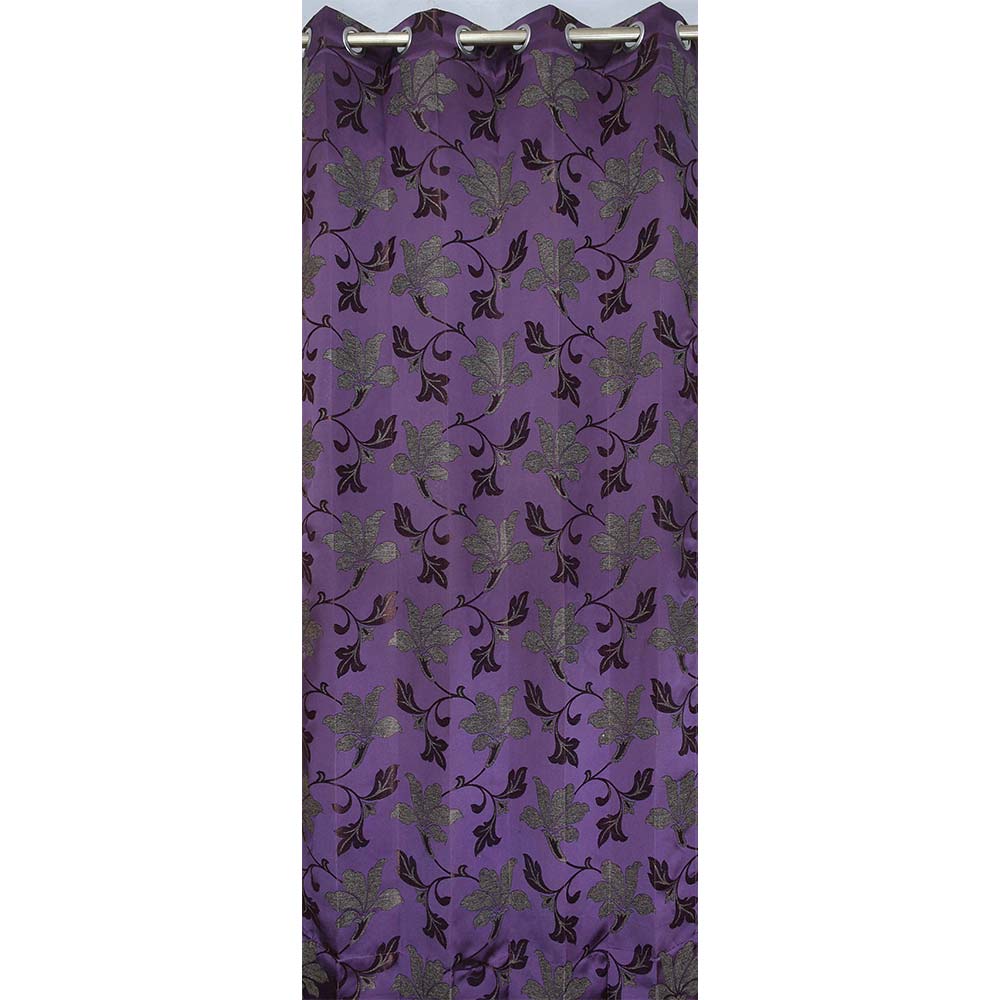 Curtain, (Presto) ICDDM127_W2, Purple colour Abstract Door curtain Set of 2, Curtain-IM15976-44X60 inches