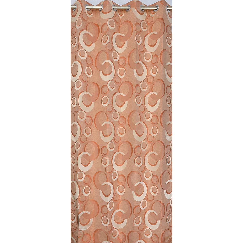 Curtain, (Presto) ICGGL116_D2, Rust Color Floral Curtain 44 X 84 inches, Curtain-IM15984-44X84 inches