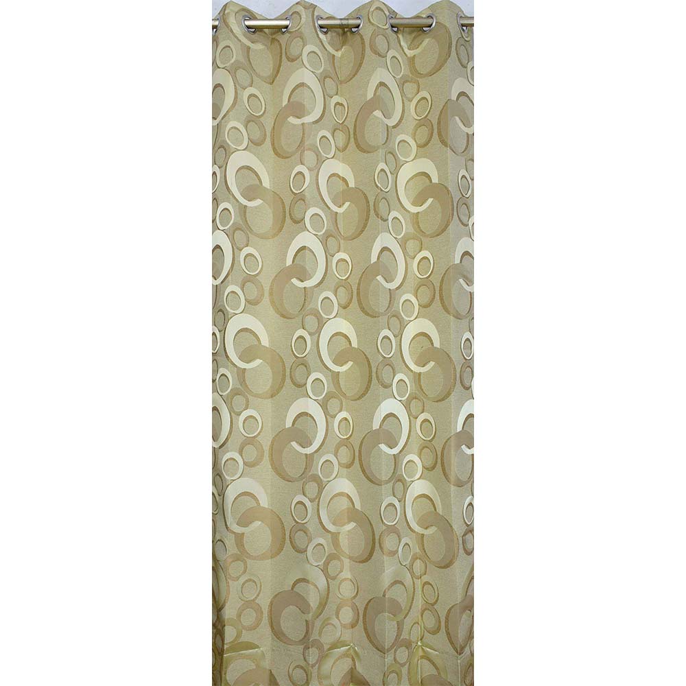 Curtain, (Presto) ICGGL118_W2, Gold Color Floral Curtain 44 X 60 inches, Curtain-IM15985-44X60 inches
