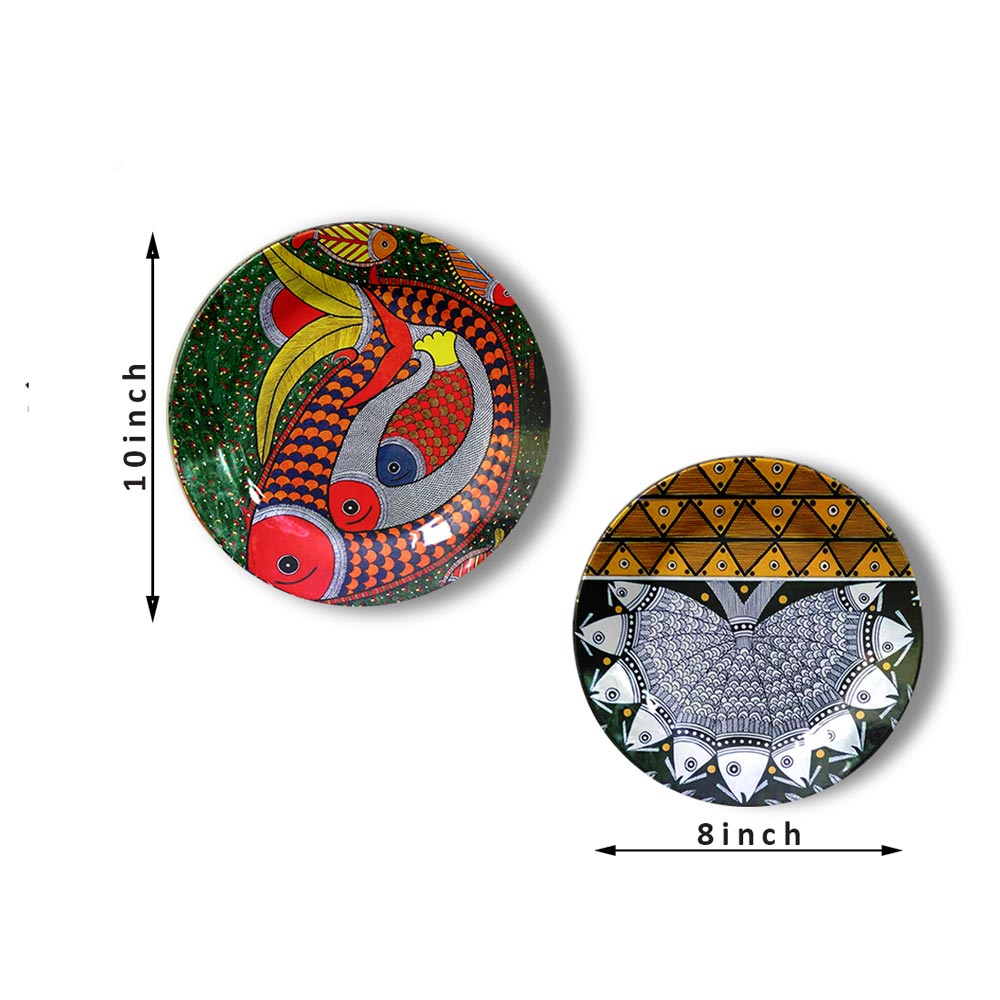 Traditional Art Decorative Ceramic Designer Plates with Stand for Home & Office, Wall Art, Wall Art - IM2104