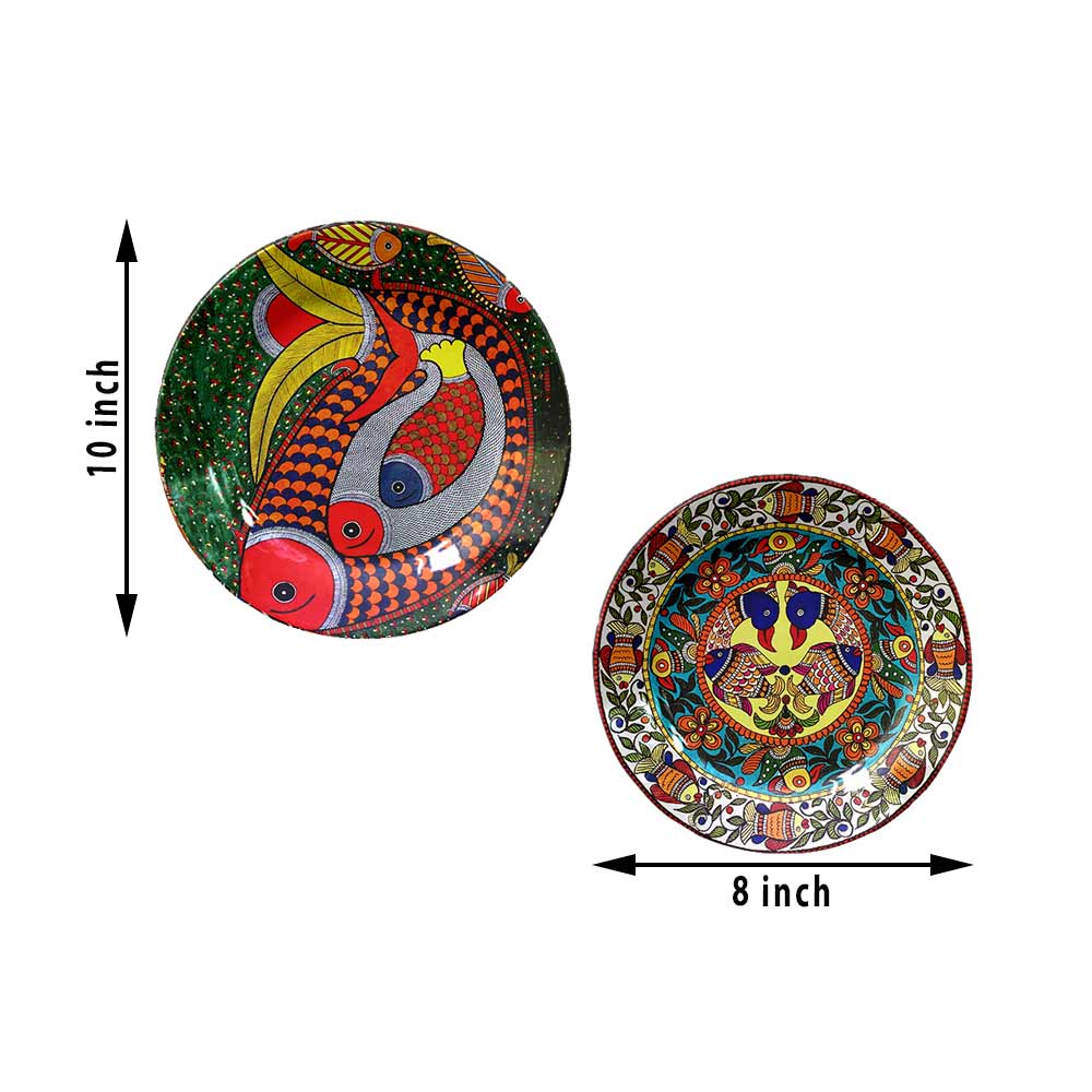 Traditional Art Decorative Ceramic Designer Plates with Stand for Home & Office, Wall Art - IM2128