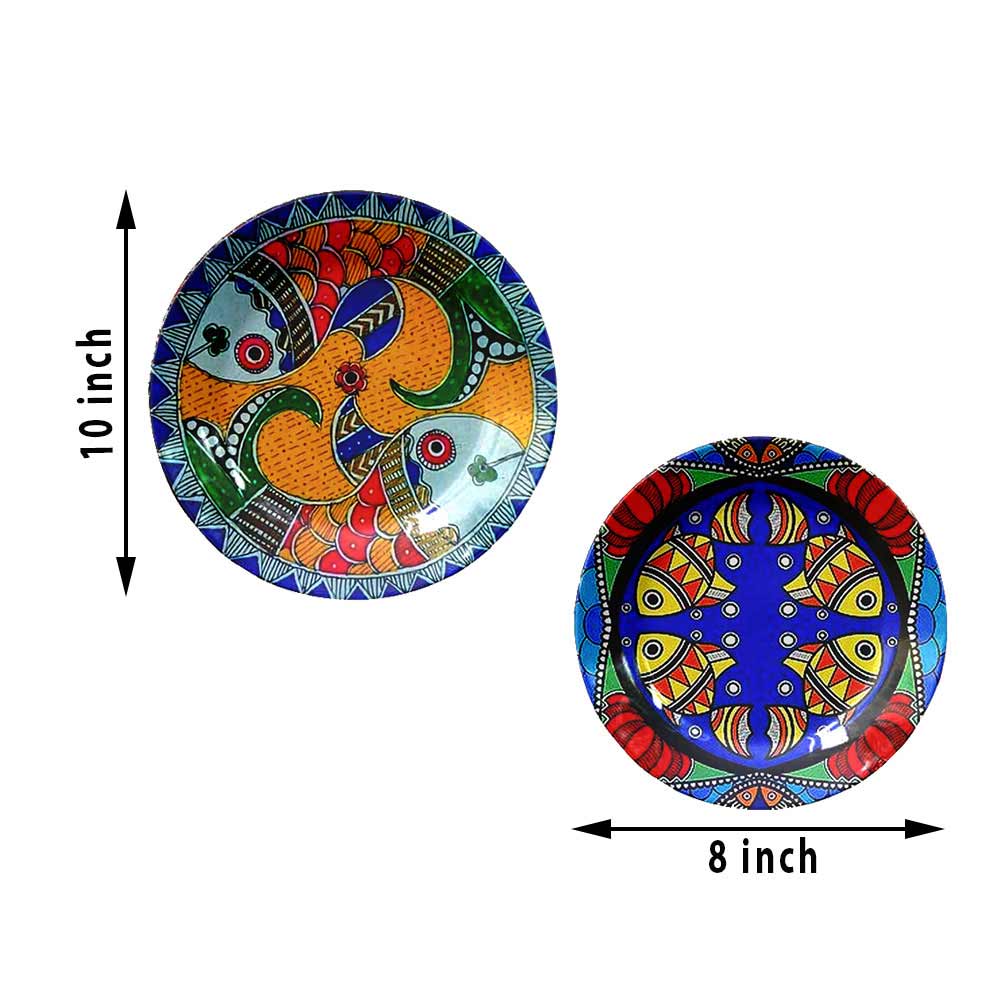 Traditional Art Decorative Ceramic Designer Plates with Stand for Home & Office, Wall Art - IM2141