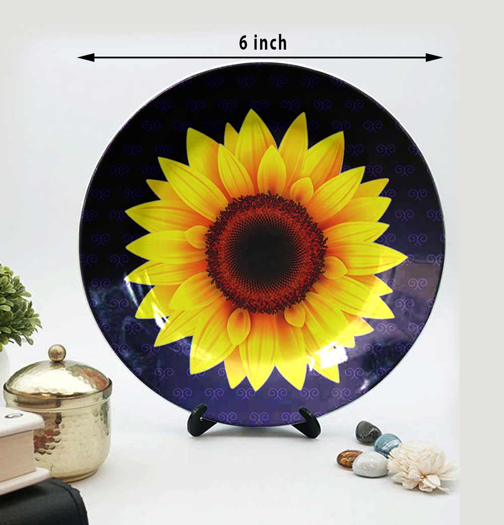 Traditional Art Decorative Ceramic Designer Plates with Stand for Home & Office, Wall Art - IM2152