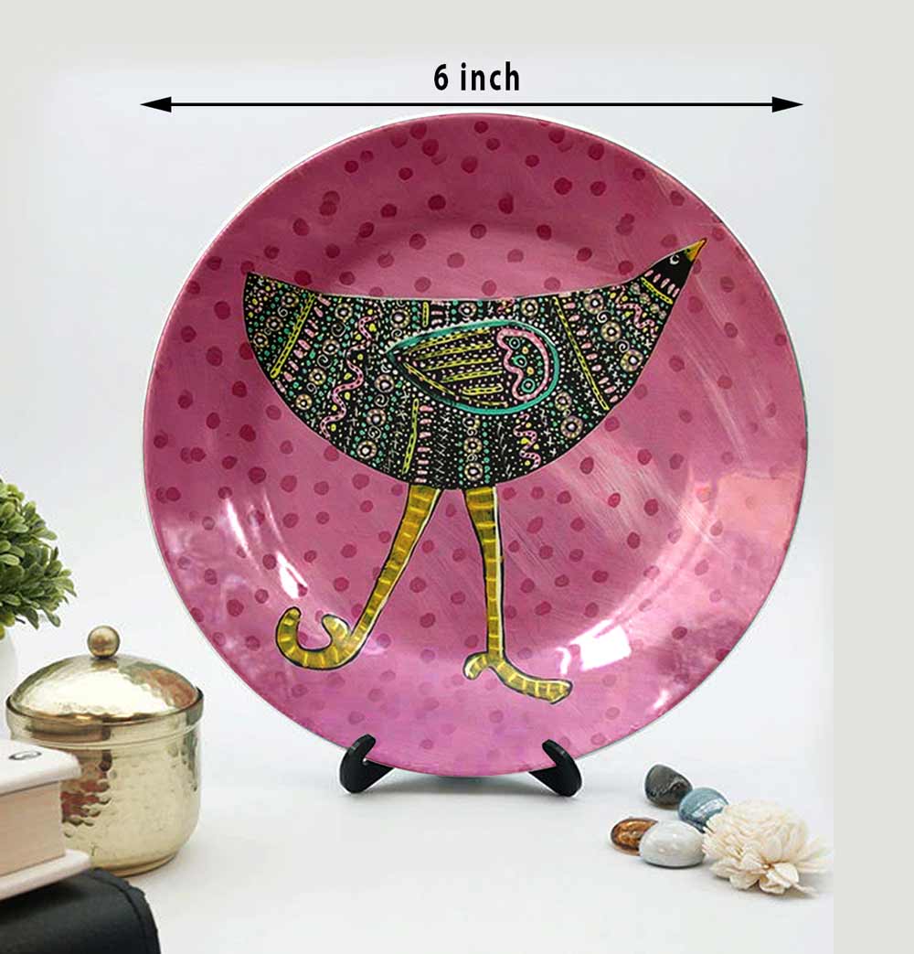 Traditional Art Decorative Ceramic Designer Plates with Stand for Home & Office, Wall Art - IM2158