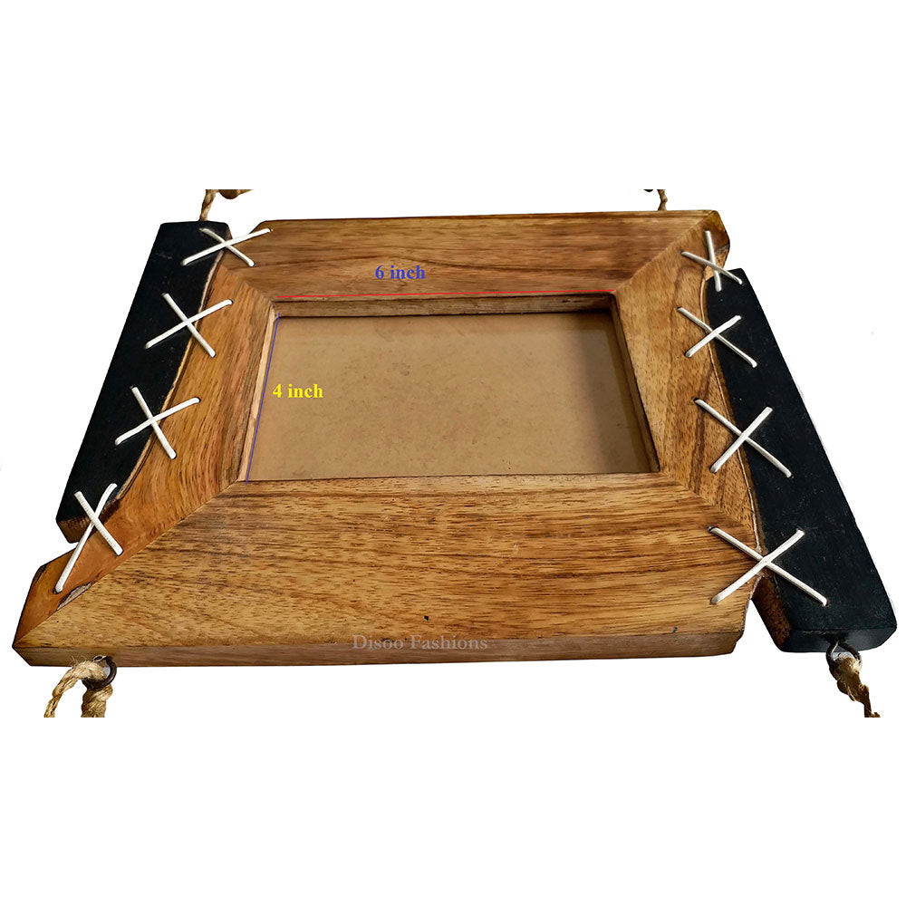 PF01, Photo Frame Set of 3 frames Wall hanging, made of Wood with a unique design, Perfect Gift for your loved ones, 4 by 6 inch photo size, Photo Frame - IM2213